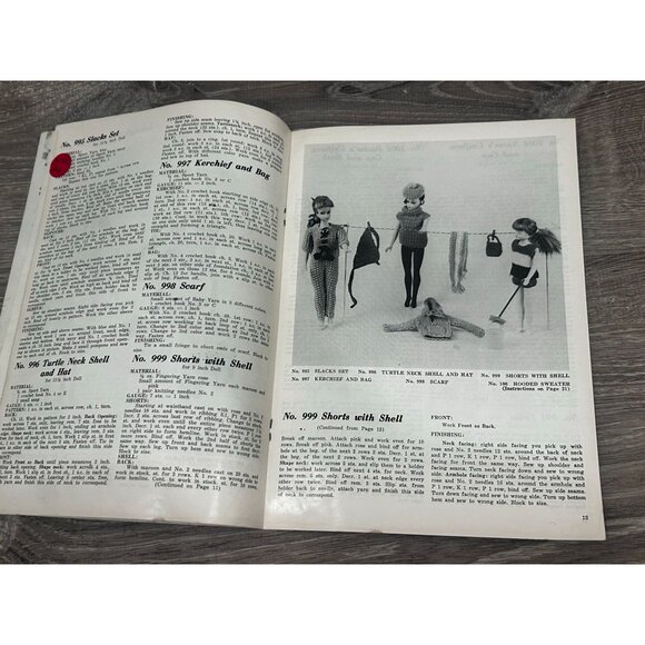 Vintage 1965 Hilde Crochet And Knit Wardrobe For Fashion Model Dolls Crafts #111 - Picture 3 of 5